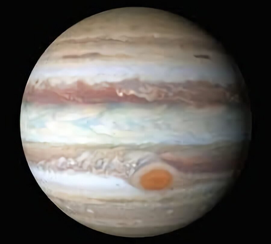 A view of the planet Jupiter