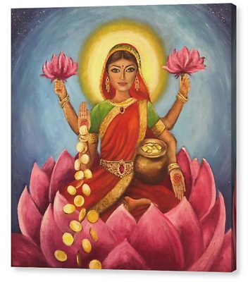 A modern picture of Lakshmi is seen here